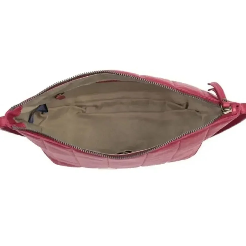 AMERICAN LEATHER CO. Dayton Quilted Leather Crossbody Bag Purse